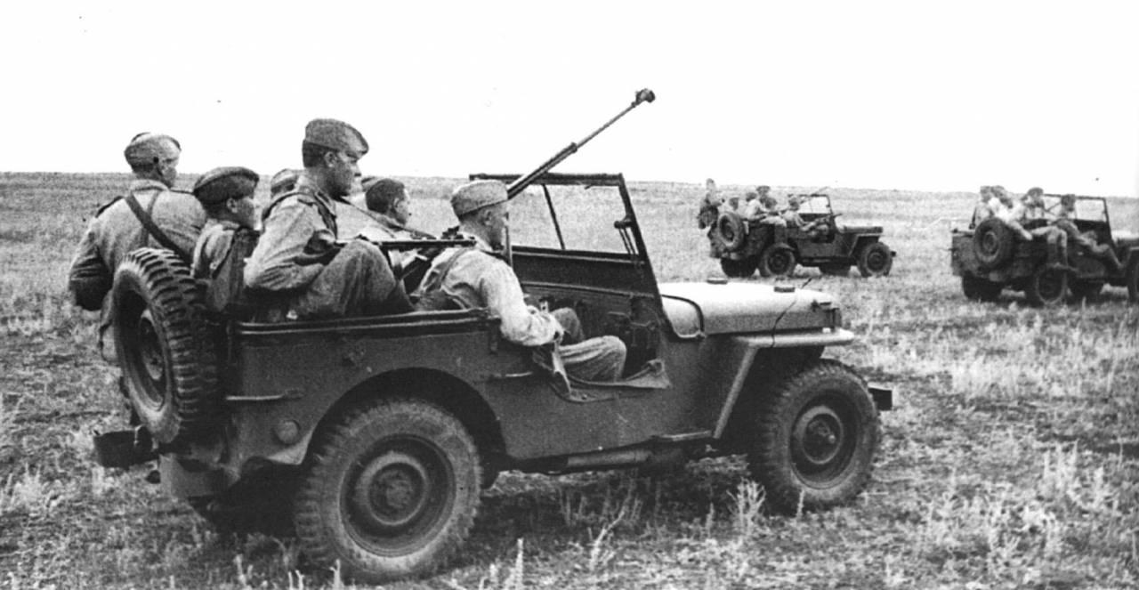 Willys MB с советскими пулеметчиками