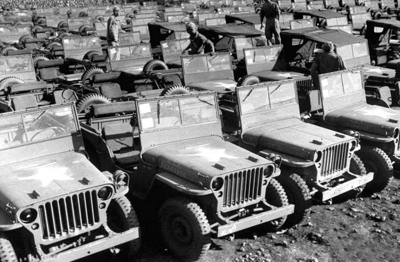 Партия Willys MB отправляется союзникам, лето 1942 г.