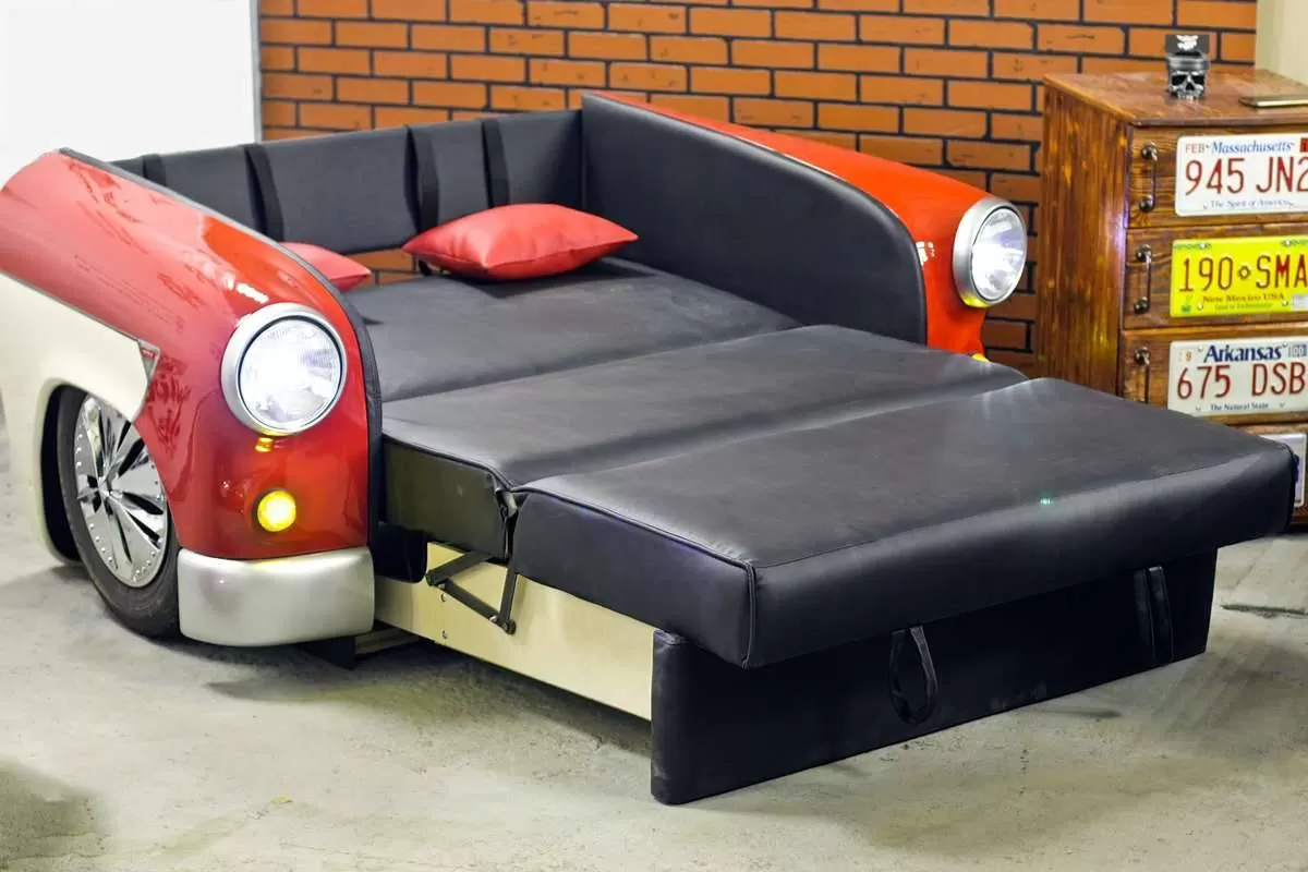 Раскладной диван кровать из автомобиля «Москвич 407». Фотография 2