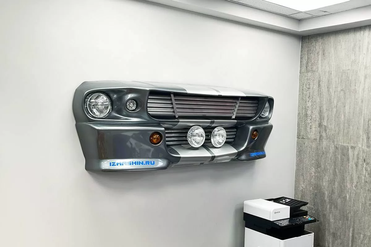 Панно на стену «Ford Mustang 1967 года», серый фотография 1